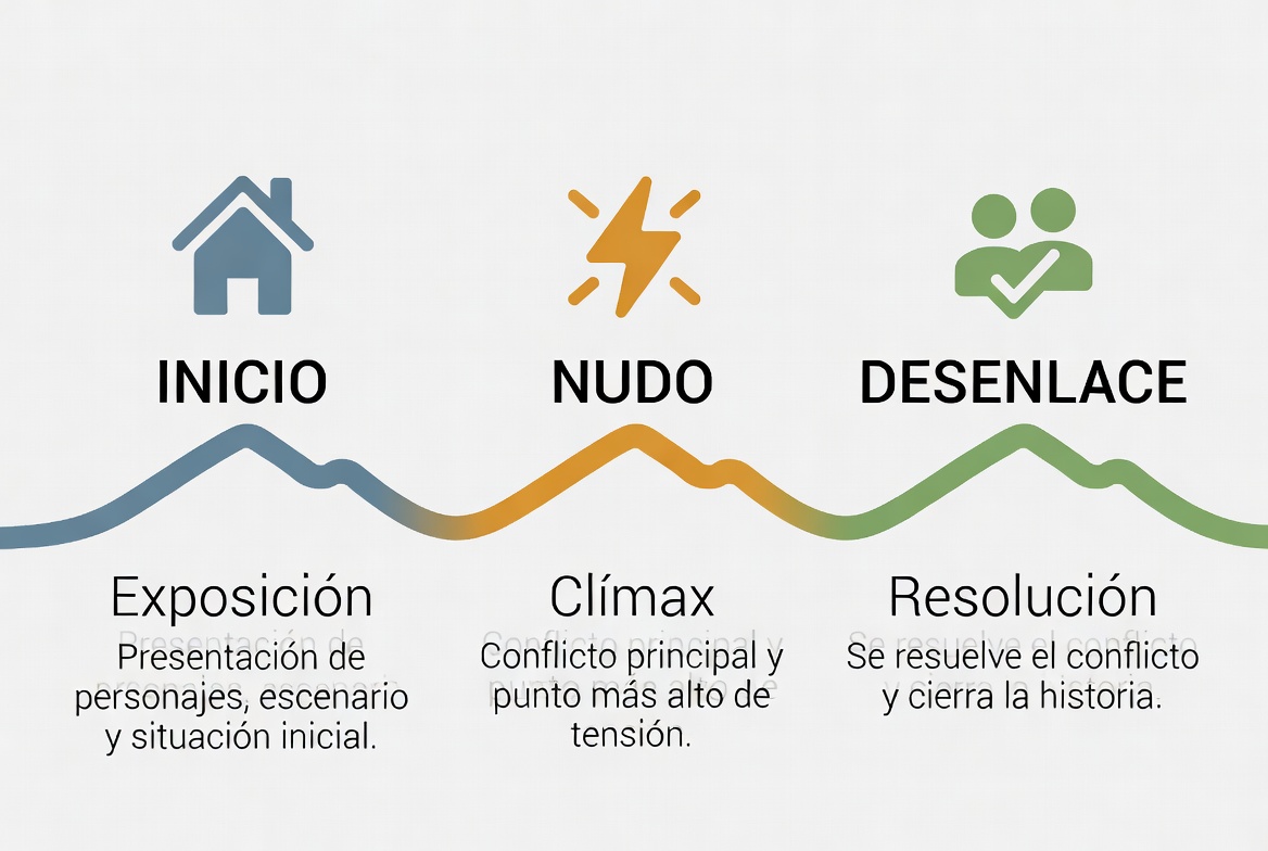 Componentes de la estructura clásica del texto narrativo