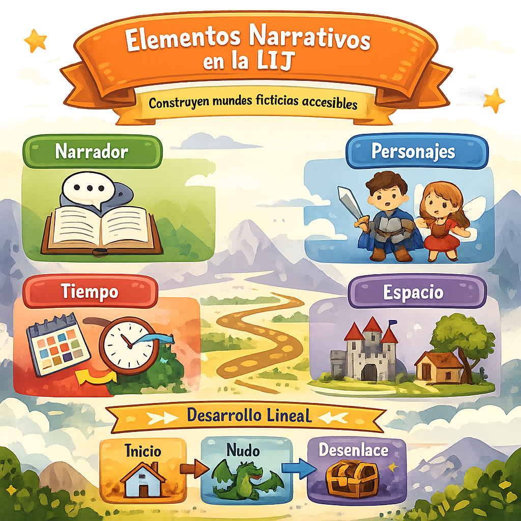 Elementos narrativos en la literatura infantil y juvenil (LIJ)