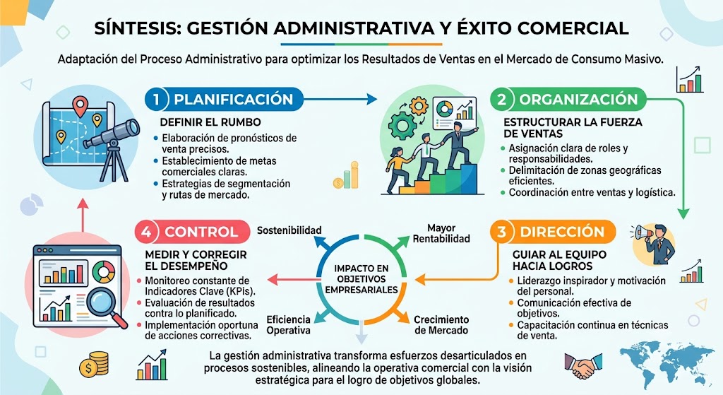 Síntesis Gestión Administrativa y Éxito Comercial