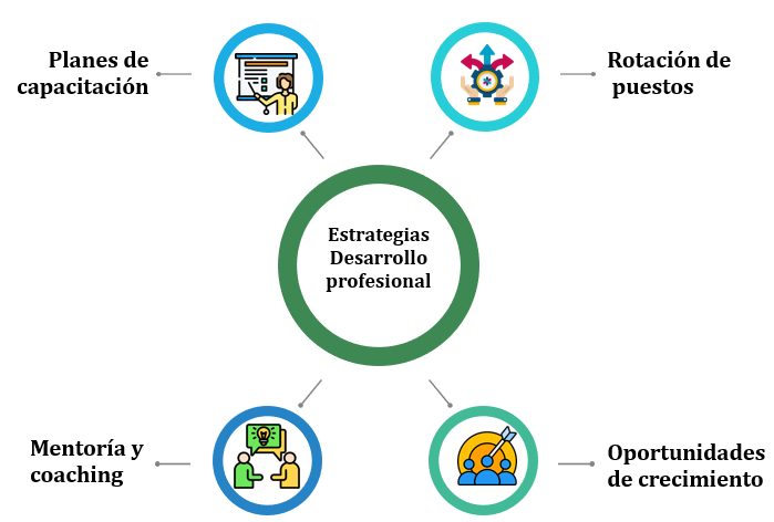 Figura 6 Estrategia para el desarrollo profesional - Nota: Creación de autor Eugenia Sánchez R.