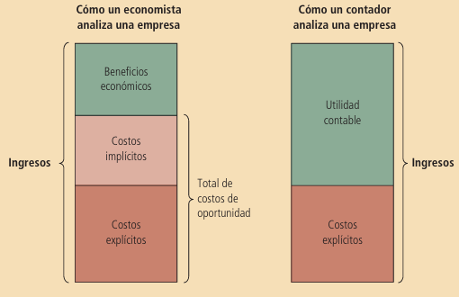 Gráfico 3: Ilustración de beneficio económico frente a beneficio contable