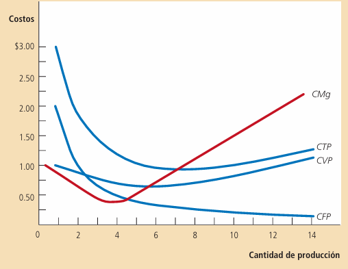 Gráfico 5: Formas de las curvas de costos