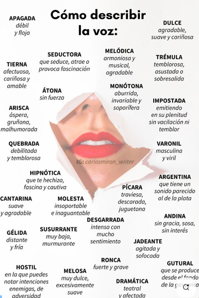 Imagen 4: Cómo describir la voz