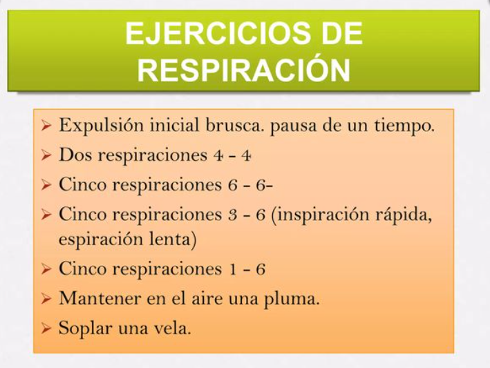 Imagen 7: Ejercicios de respiración