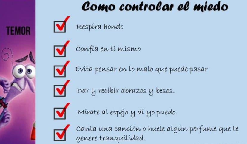 Imagen 1: Cómo controlar el miedo