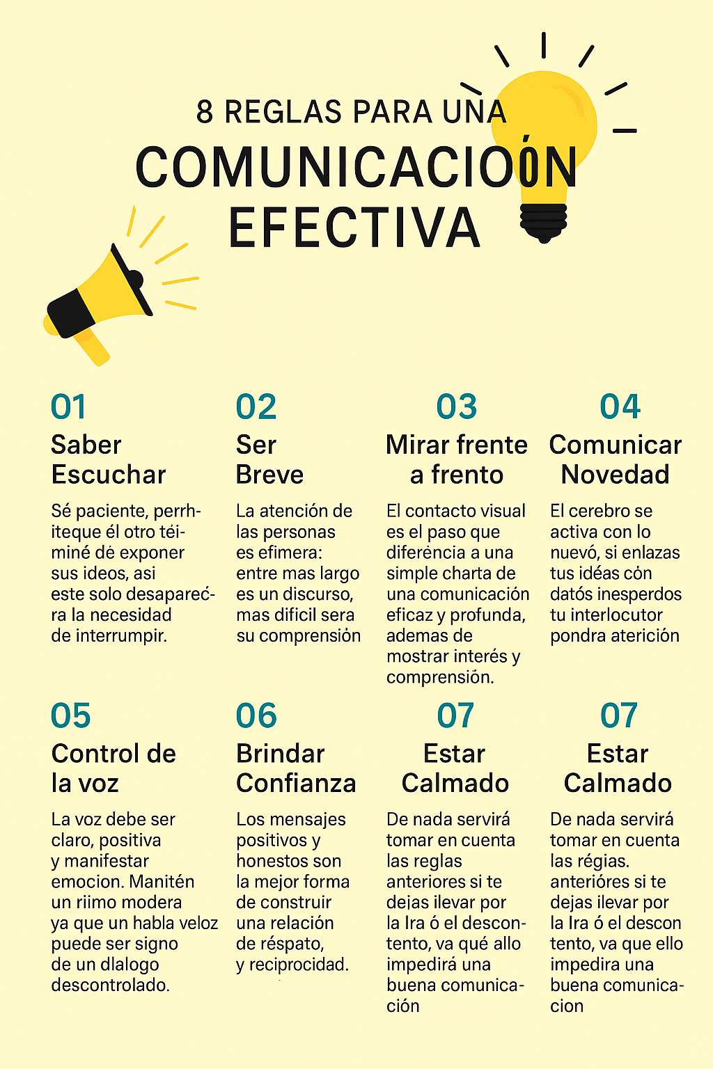 Imagen 2. 8 reglas para una comunicación efectiva
