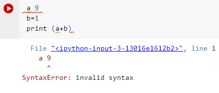Captura de un error de Sintaxis