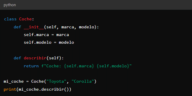 Ejemplo de clase en Python