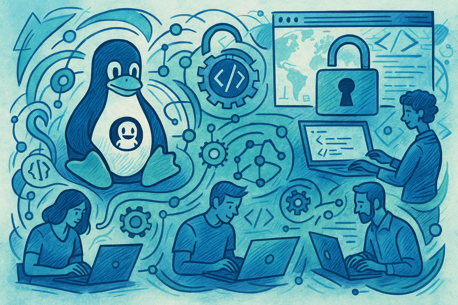 Figura 3. Linux - sistema operativo libre y de código abierto