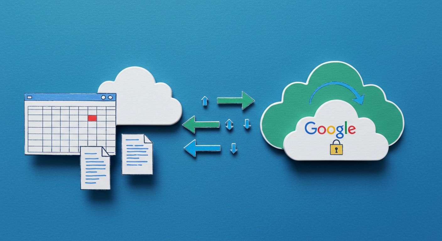 Figura 3 Archivos de Excel convirtiéndose en hojas de Google Sheets en la nube