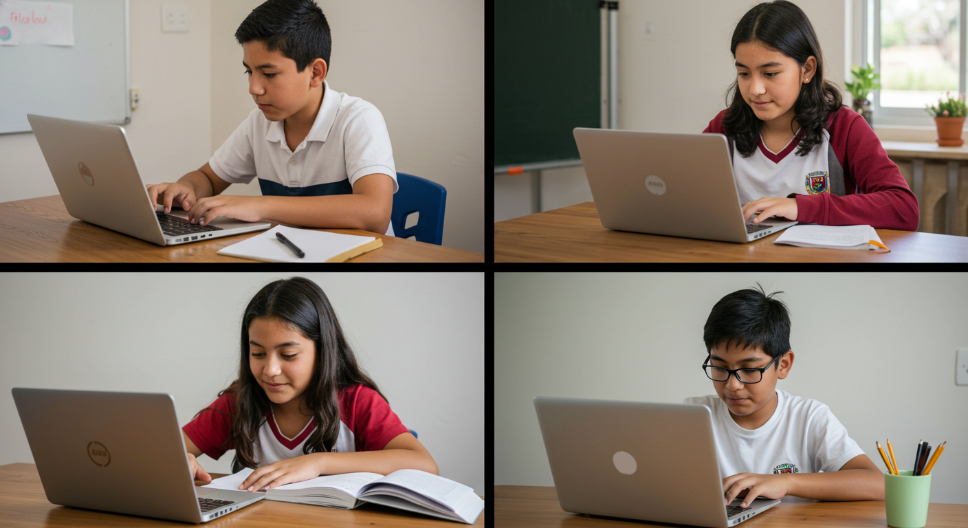 Figura 2 Estudiantes ecuatorianos en clases virtuales usando Zoom