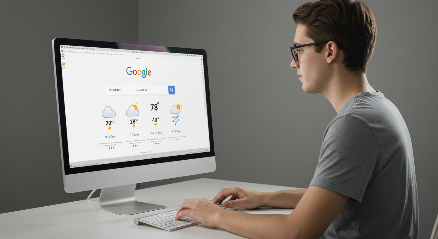 Figura 3 Persona busca información sobre el clima en Google
