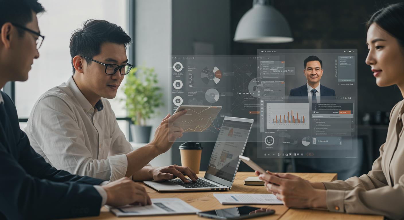 Figura 2 Gente en espacio de coworking representando movilidad, colaboración y seguridad en la nube