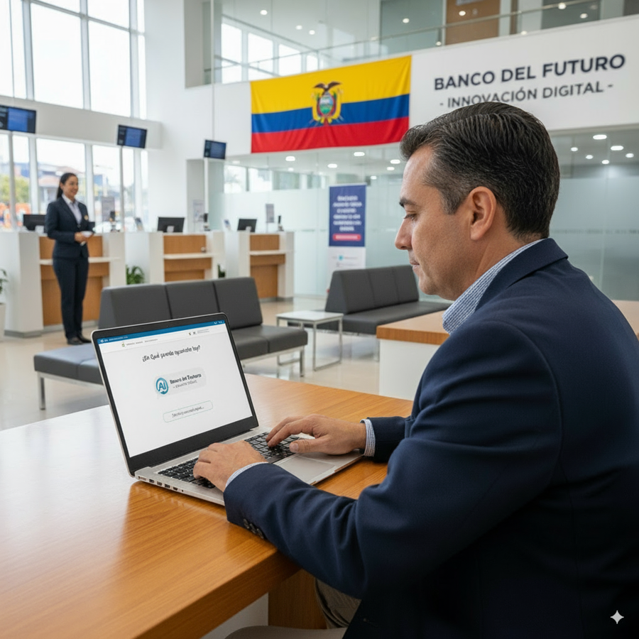 Figura 3 Cliente usa chatbot en la Web de un banco ecuatoriano