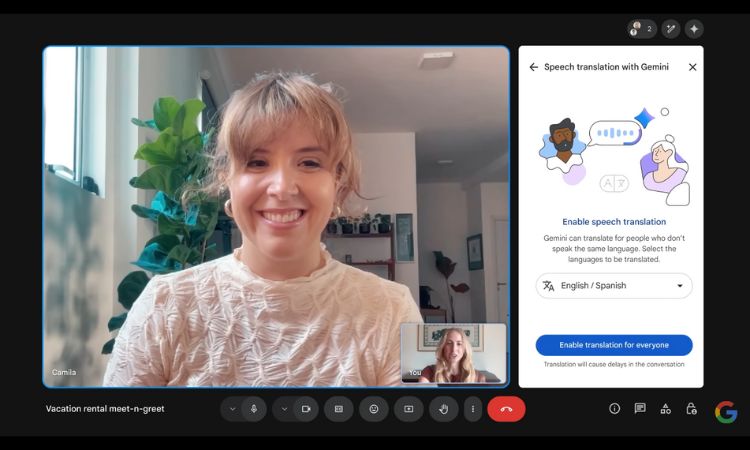 Figura 4 Videollamada con Google Meet