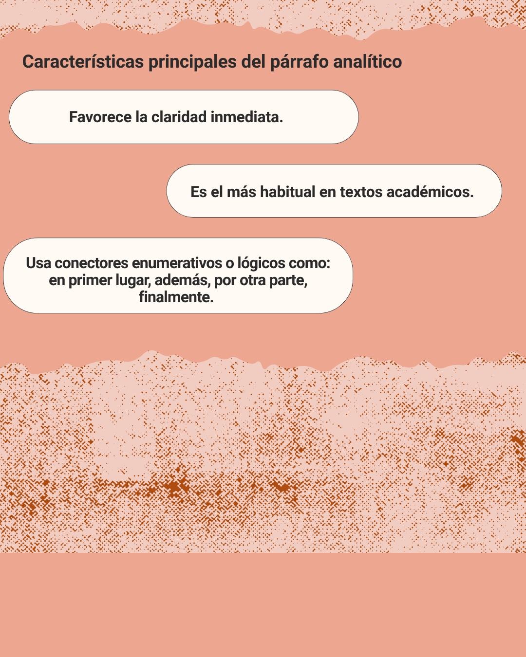 Figura 5 Características principales del párrafo analítico