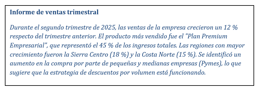Figura 3 Ejemplo de un texto informativo