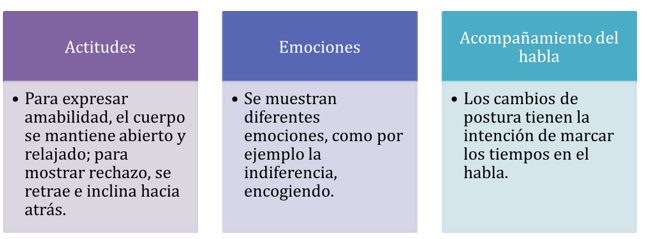 Figura 4 Elementos del lenguaje corporal