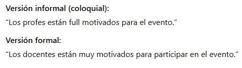 Nivel de formalidad