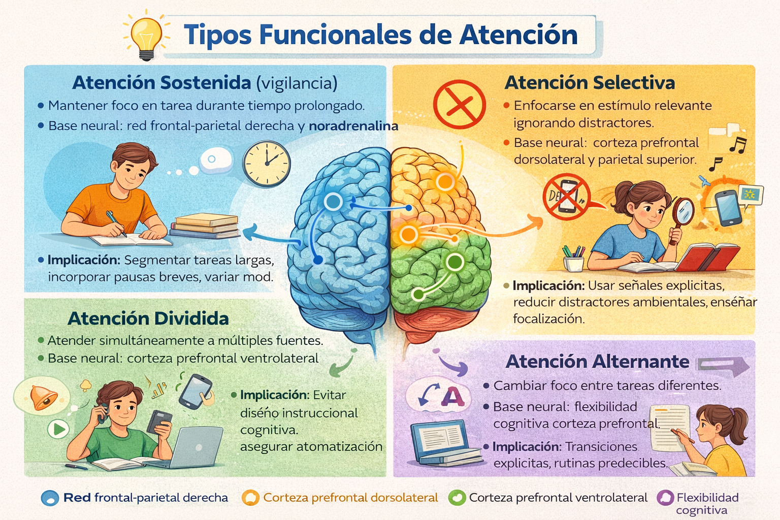 Infografía sobre los tipos de atención