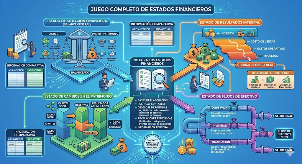 Juego completo de estados financieros