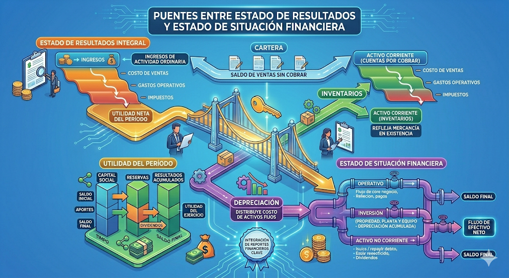 Puentes entre estado de resultados y estado de situación financiera