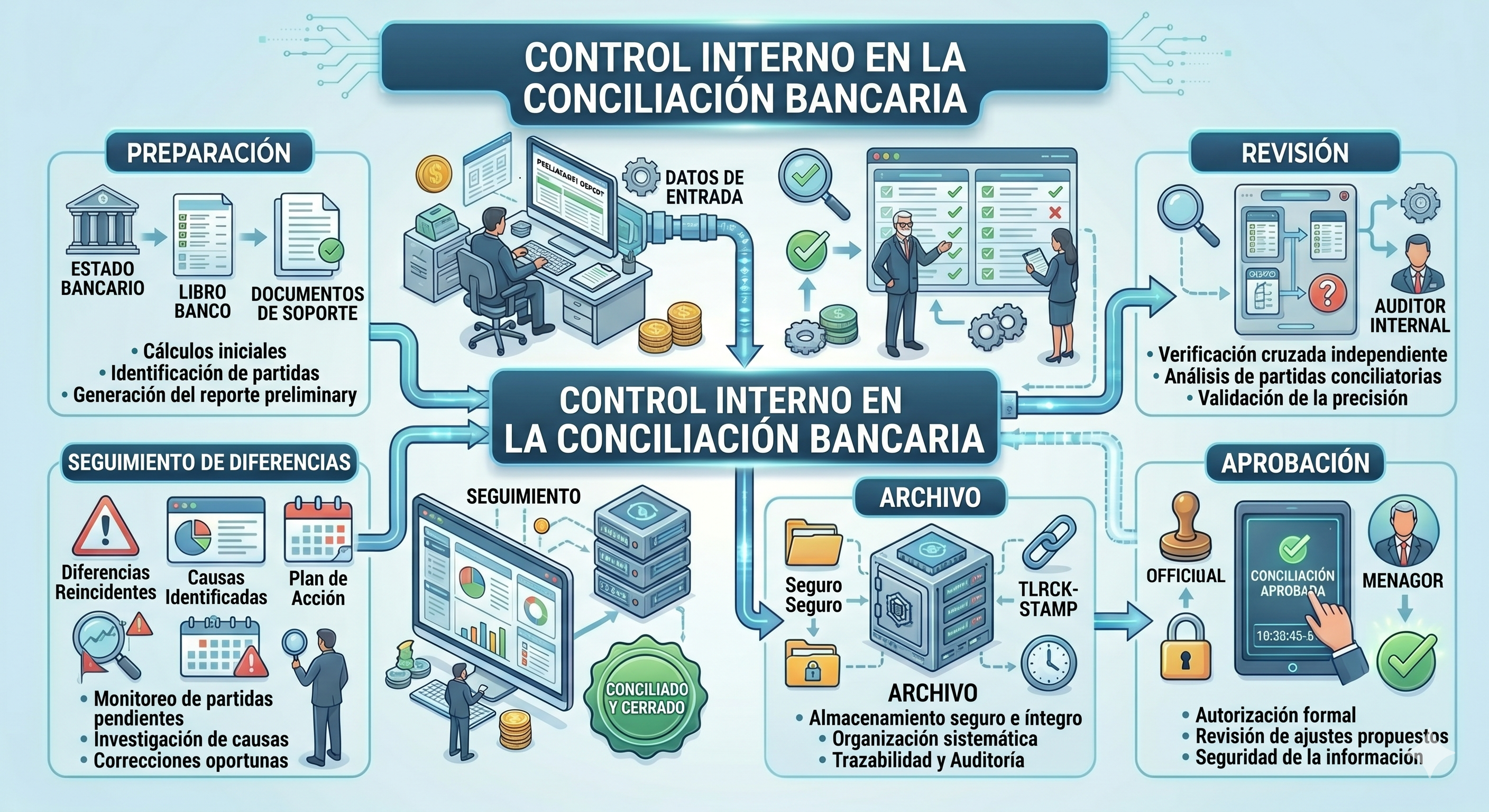 Control interno en la conciliación bancaria