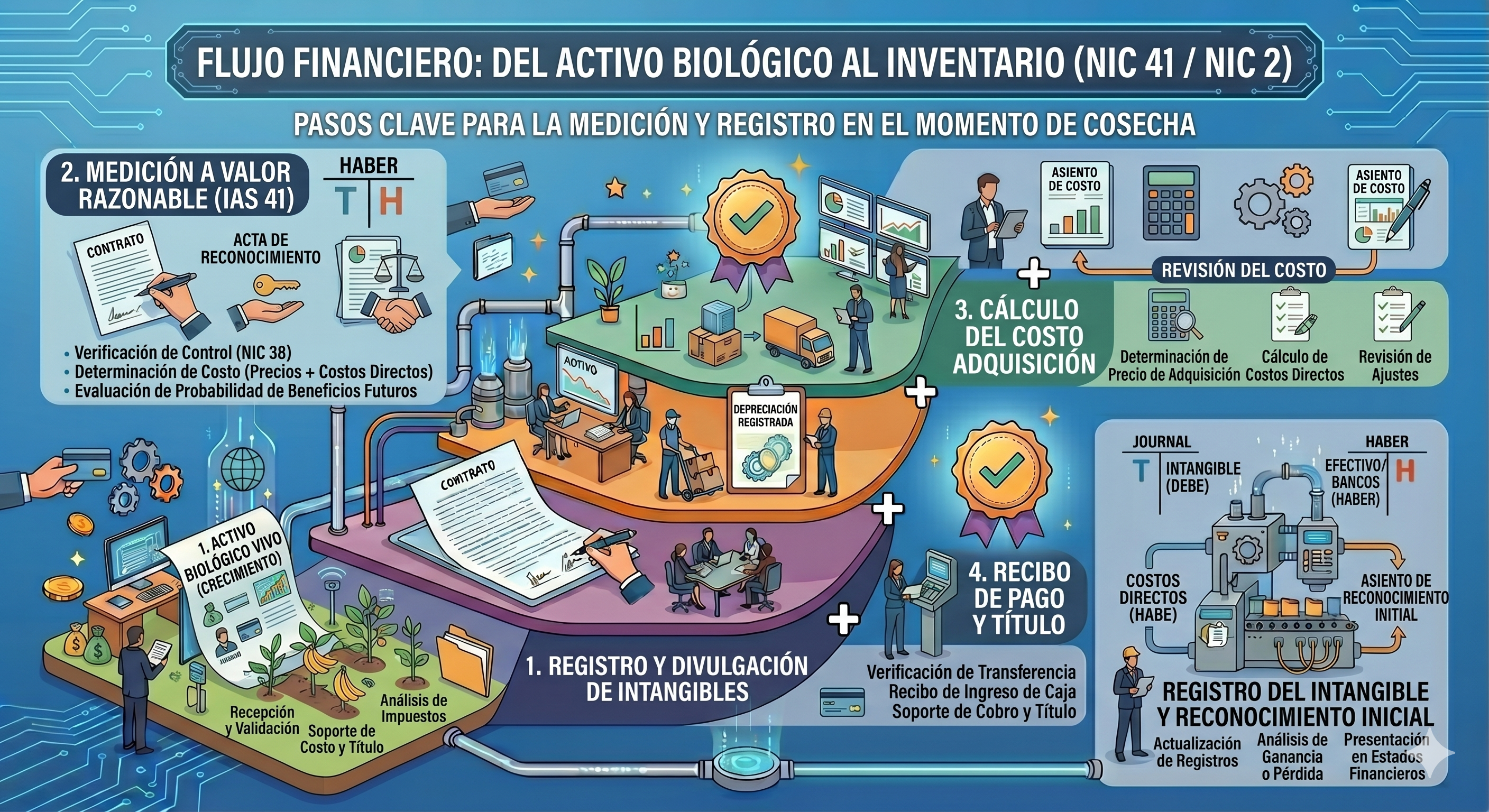 Del activo biológico al inventario en el momento de cosecha