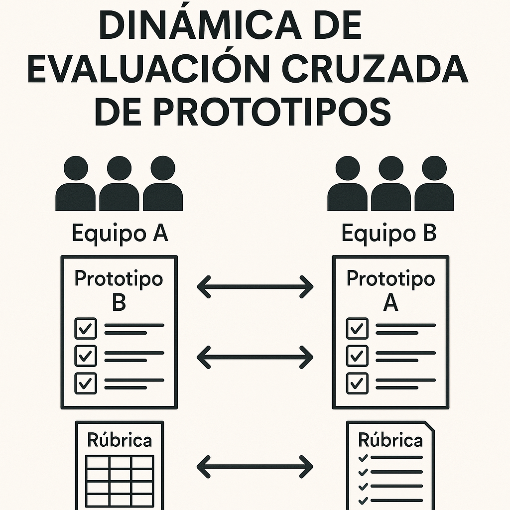 Figura 4 Dinámica de evaluación cruzada de prototipos