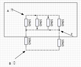 Figura 3 Primer bloque de resistencias en paralelo.