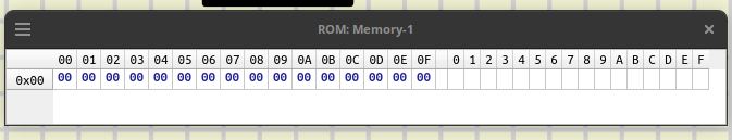 Tabla de memoria de la Ram/Rom 