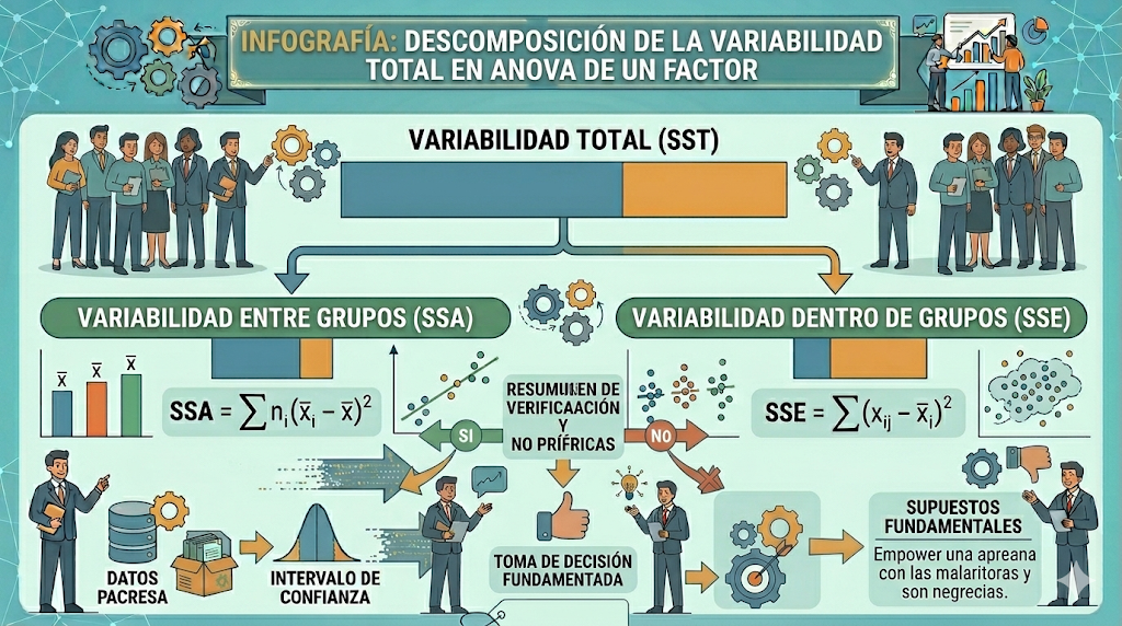 Descomposición de la variabilidad total en ANOVA de un factor