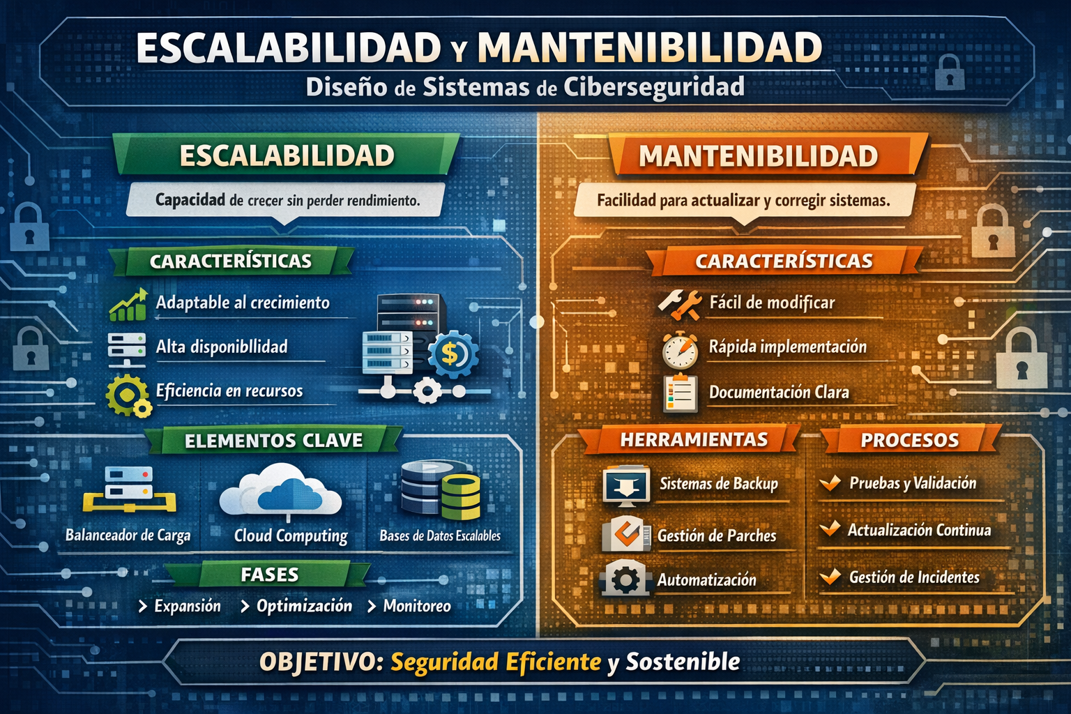 Aspectos de escalabilidad y mantenibilidad en el diseño de sistemas de ciberseguridad
