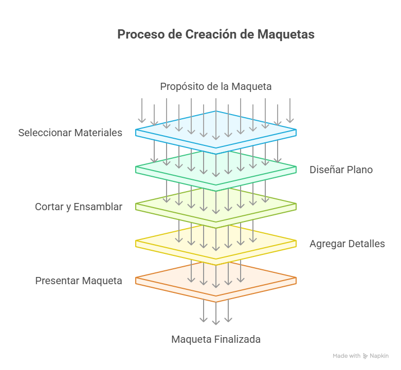 Figura 6 Pasos para realizar una maqueta