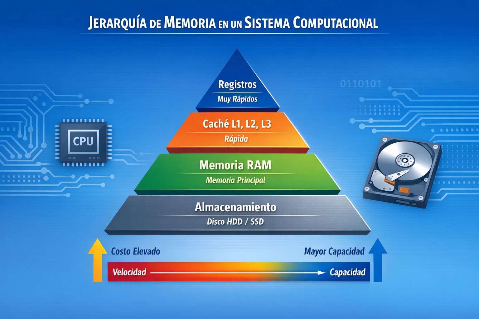 Jerarquía de memoria en un sistema computacional