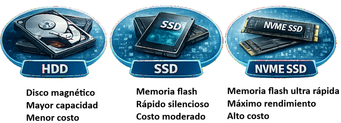 Tipos de almacenamiento