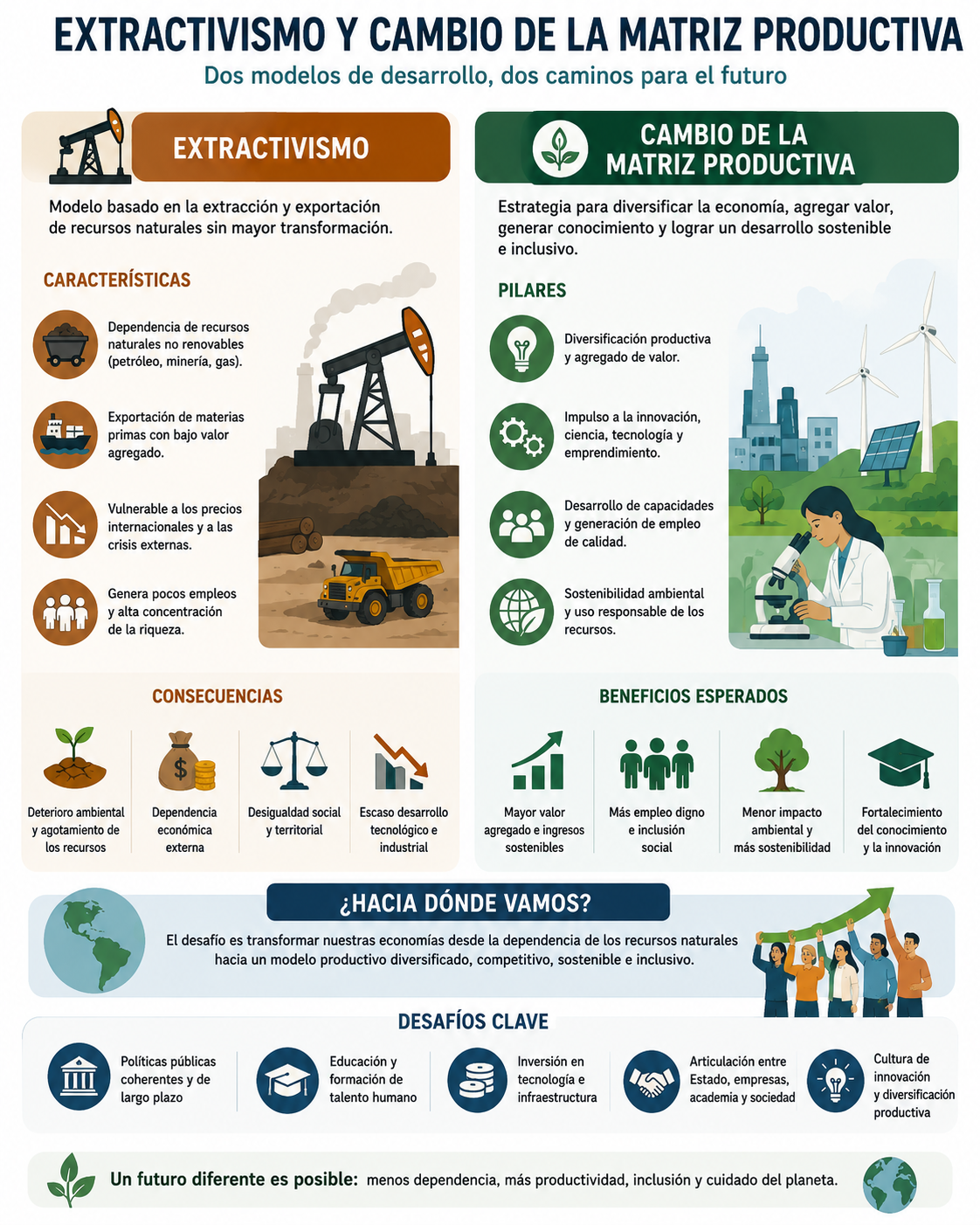 Extractivismo y cambio de la matriz productiva
